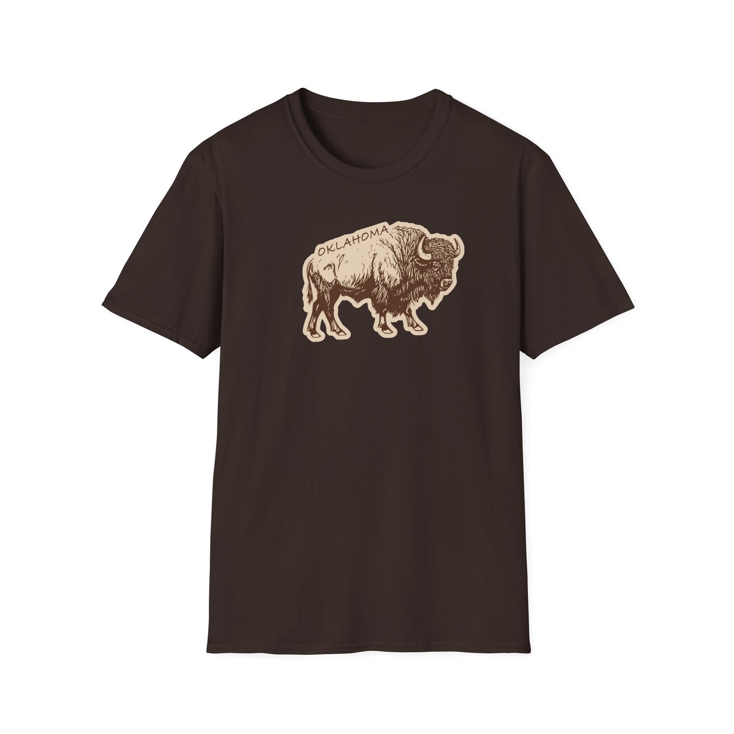 Buffalo Graphic T-Shirt — Retro 'Oklahoma' Vintage Bison Tee