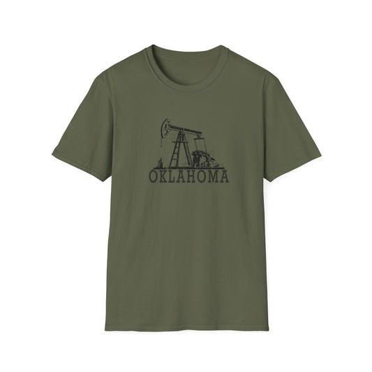 Oklahoma Oil Pump Graphic T-Shirt — Vintage State Pride Tee