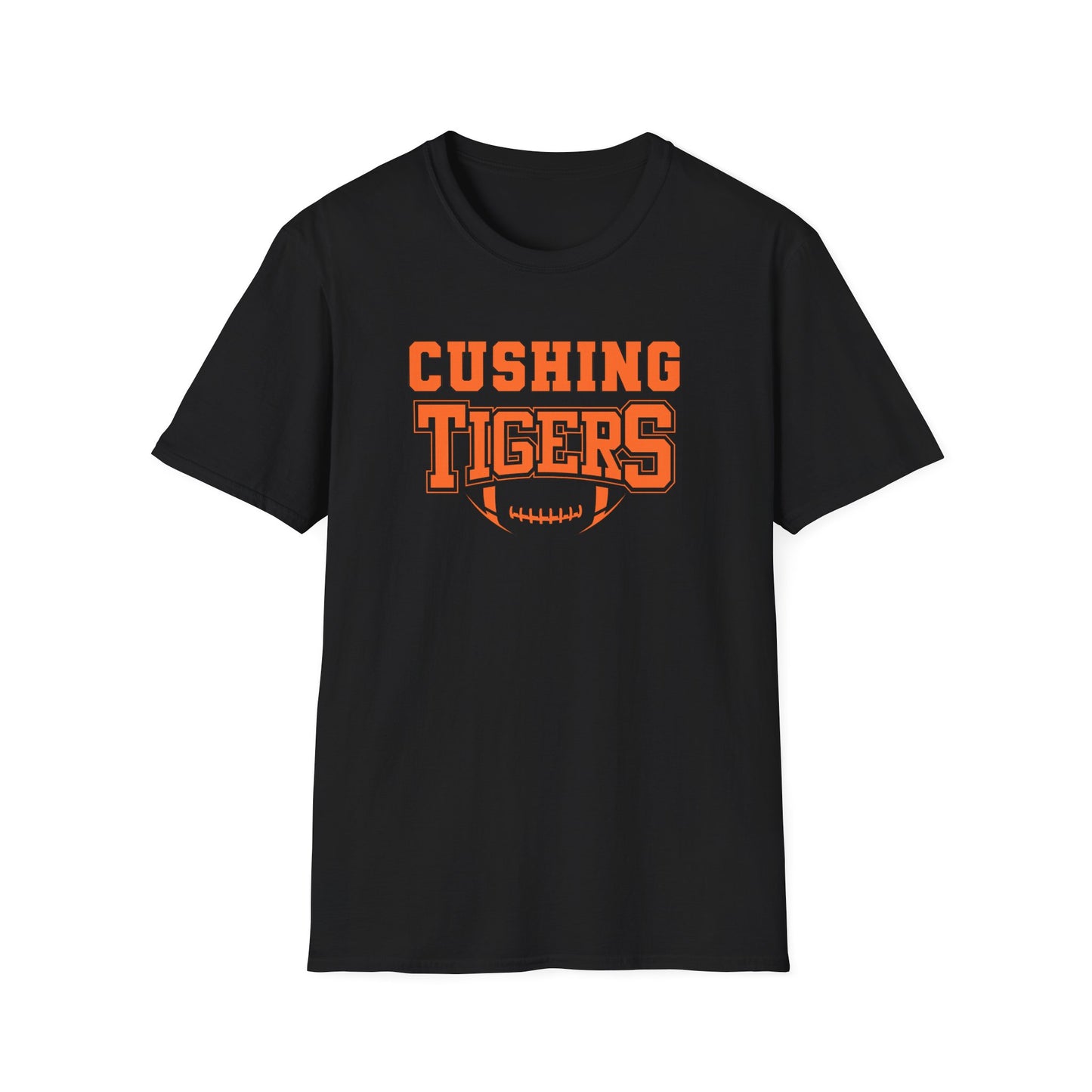 Cushing Tigers Unisex Softstyle T-Shirt, Sporty Tee, School Spirit Wear, Team Apparel, Gift for Fans, Game Day Outfit