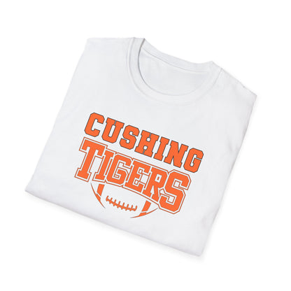 Cushing Tigers Unisex Softstyle T-Shirt, Sporty Tee, School Spirit Wear, Team Apparel, Gift for Fans, Game Day Outfit