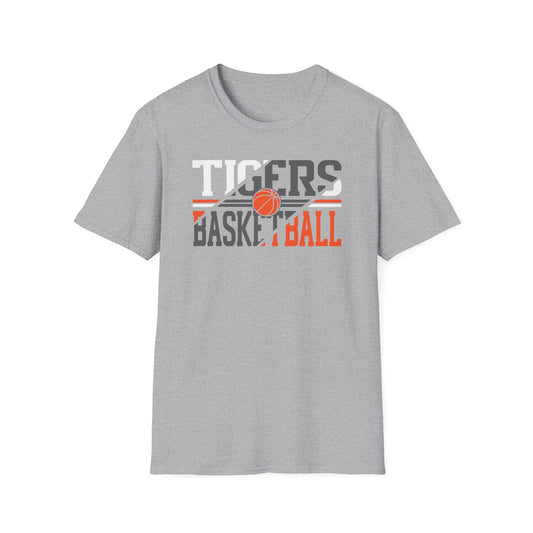 Tigers Basketball T-Shirt — Retro Orange & White Team Tee