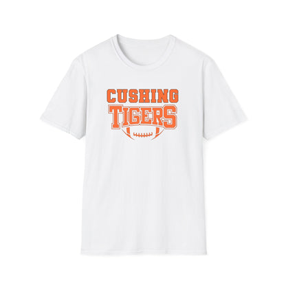 Cushing Tigers Unisex Softstyle T-Shirt, Sporty Tee, School Spirit Wear, Team Apparel, Gift for Fans, Game Day Outfit
