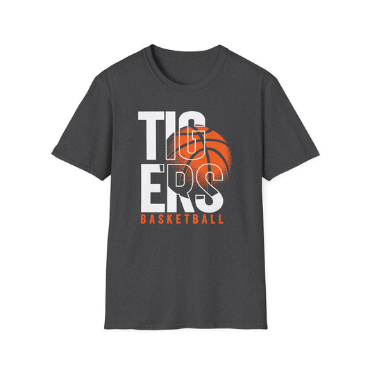 Tigers Basketball T-Shirt — Bold Orange Basketball Graphic