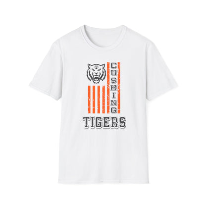 Cushing Tigers Vintage Stripe T-Shirt — School Spirit Tee